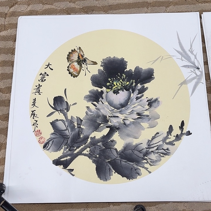 国画花鸟的翅膀是白色50.50