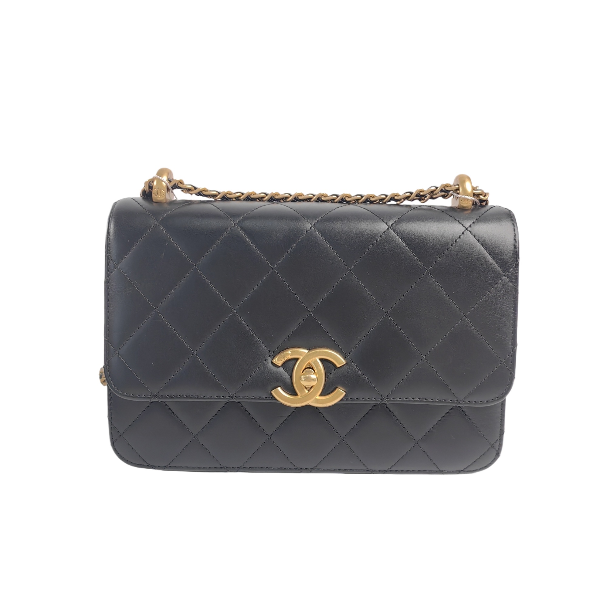 99新 Chanel/香奈儿 安洁利严选口盖包/BK0145858 单肩包