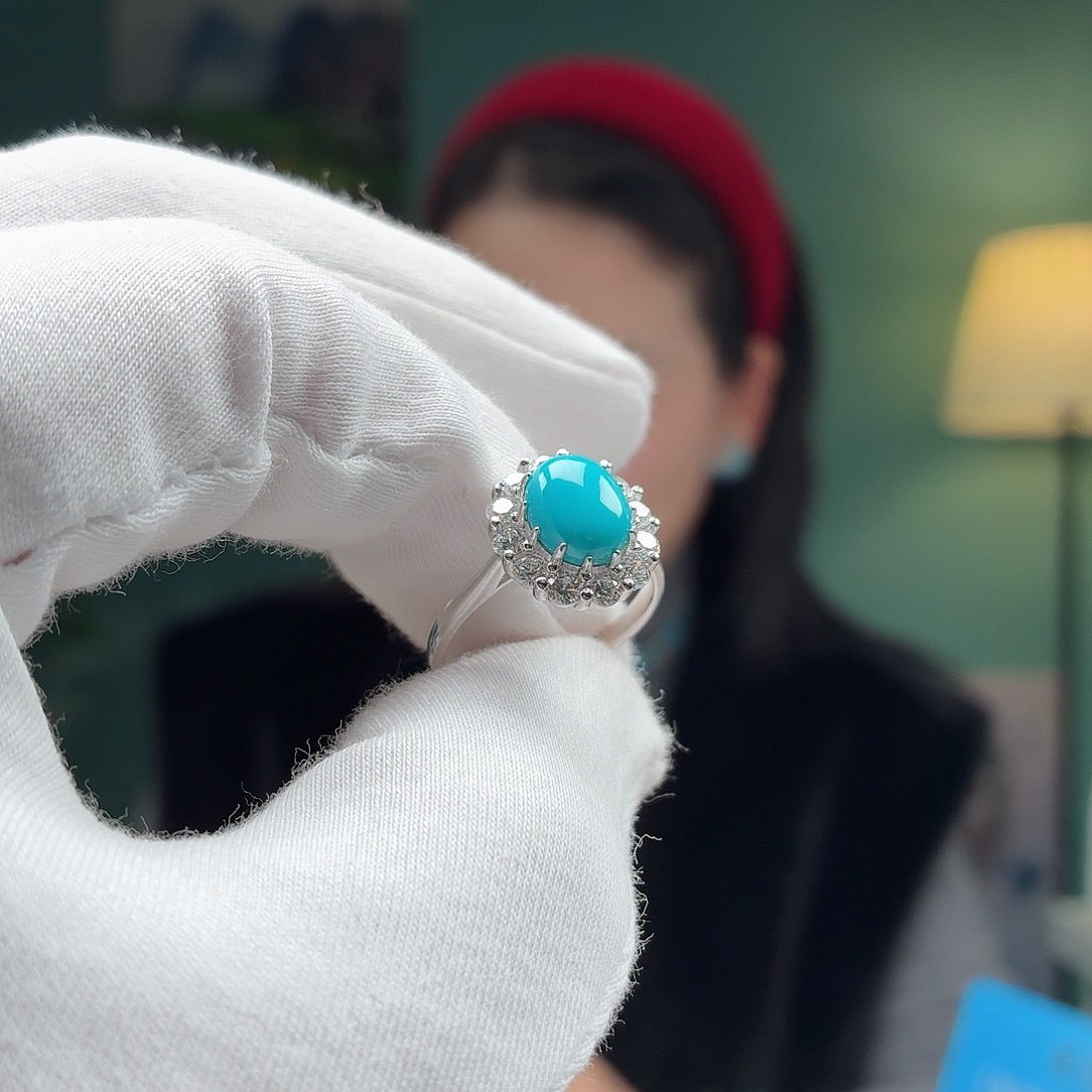 绿松石银S925镶嵌珠宝奇石