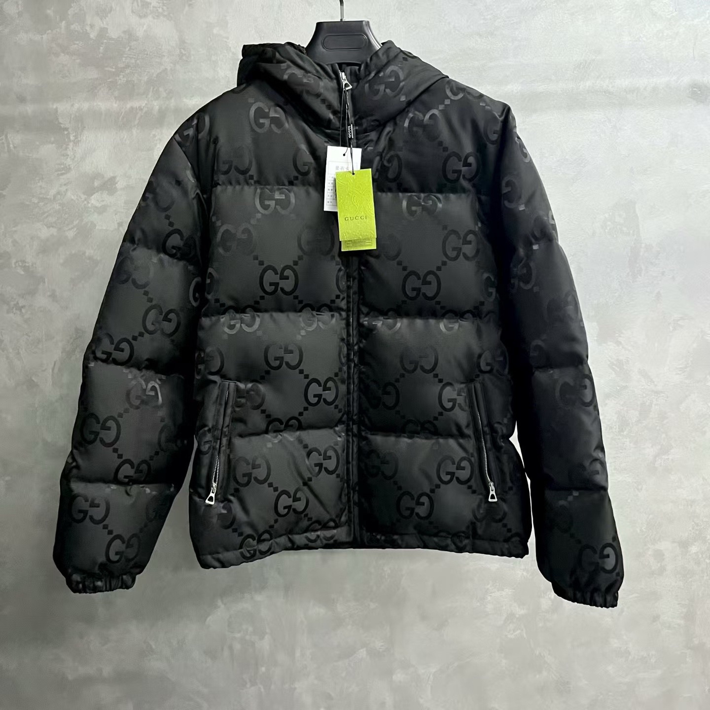 未使用 GUCCI/古驰 黑色品牌Logo双G满印花含夹克外套/50