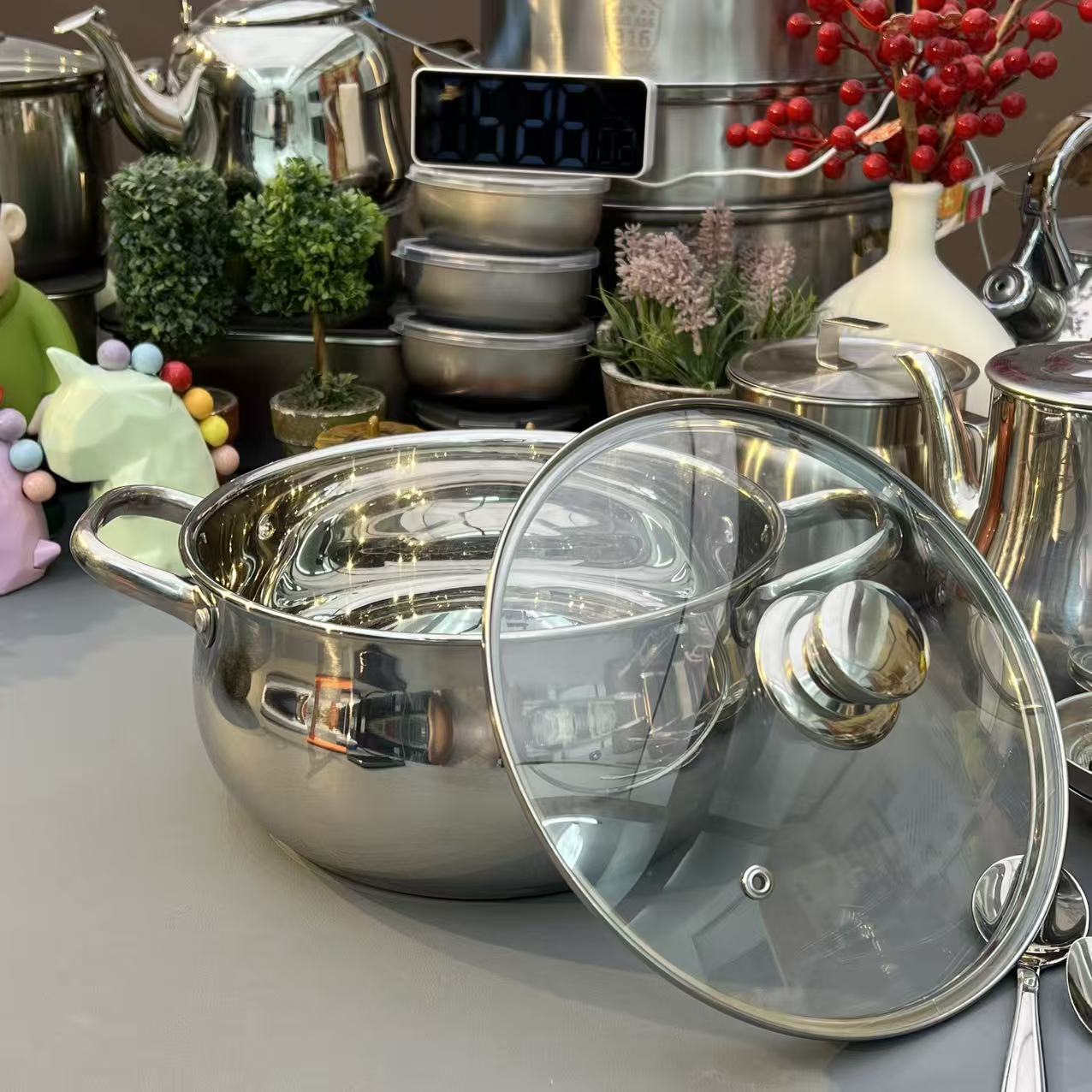 晶耀双层烹饪锅家用厨房必备轻奢现代高级感简约高颜值【汤家限定】