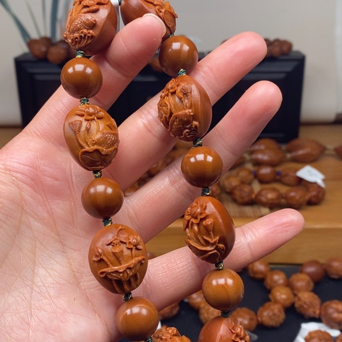 手串橄榄核许静健老师年年有余