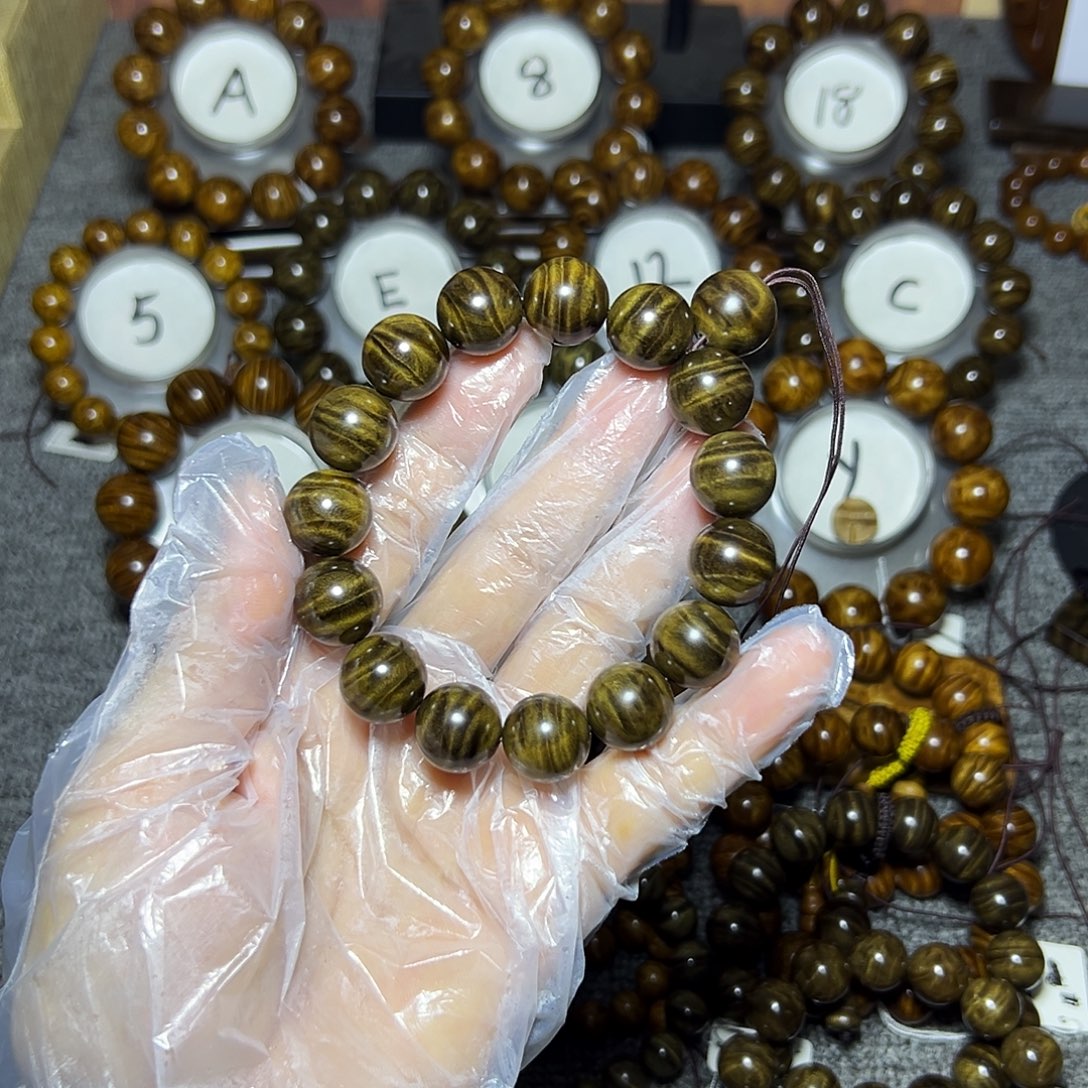 手串/手链阴沉木金丝楠木小叶桢楠阴沉1.5水波