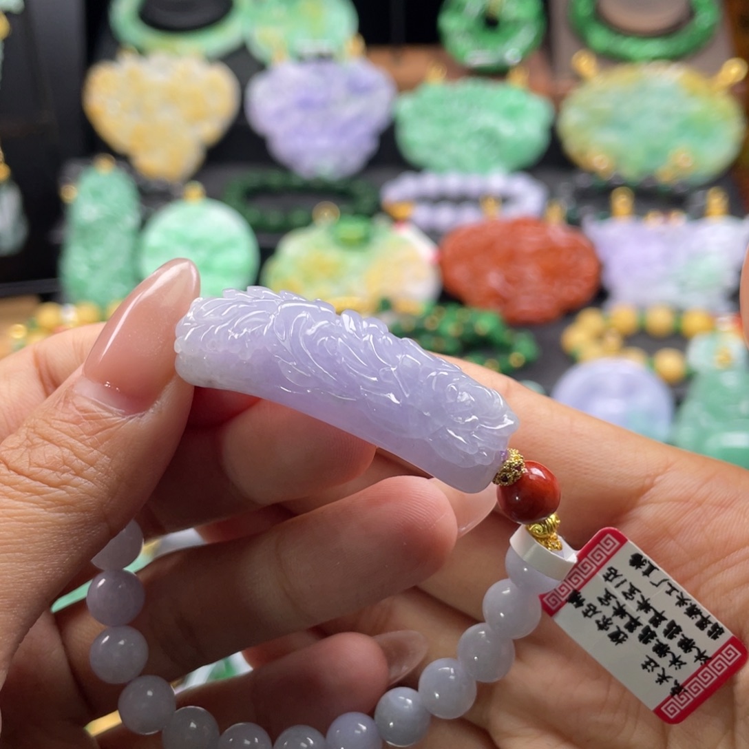 翡翠未镶嵌手链代编织