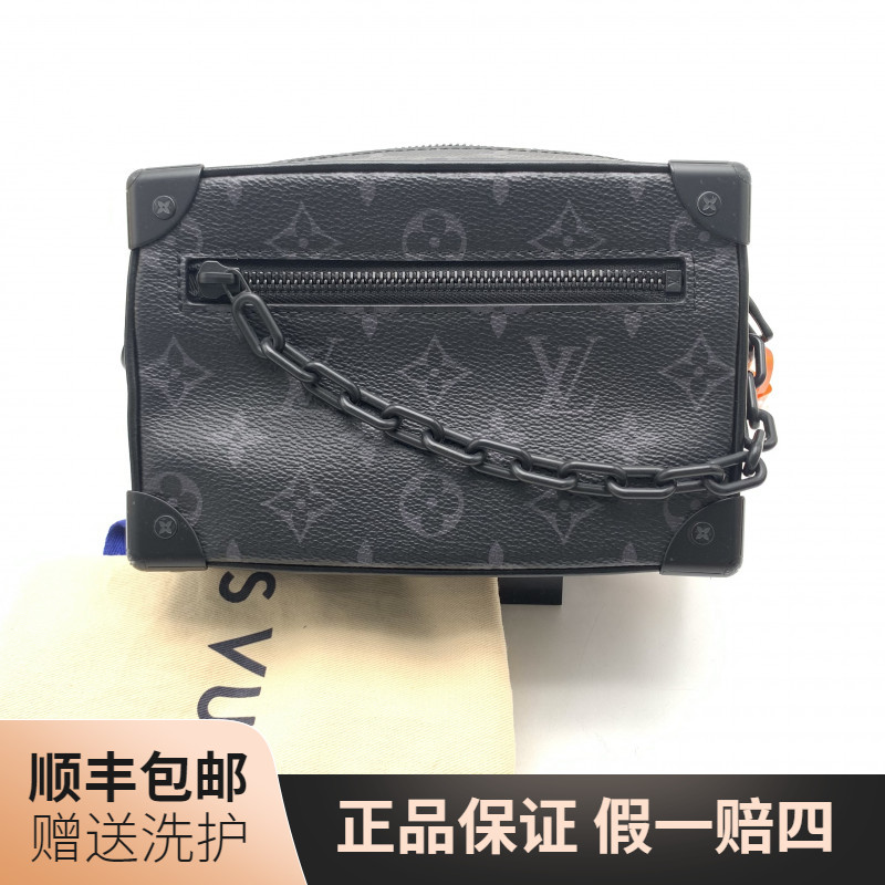 99新 LouisVuitton/路易威登 LV 黑老花盒子斜挎包/10021343 肩包