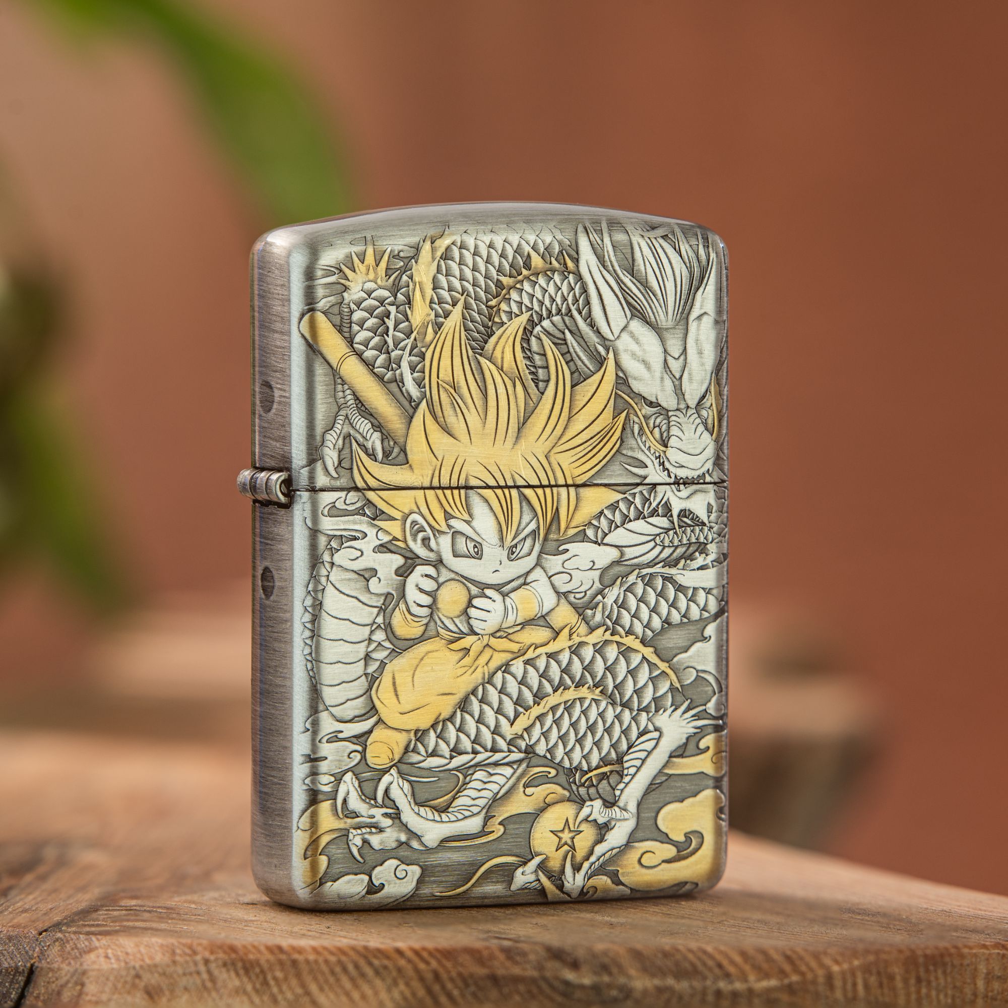 ZIPPO打火机 镀银鎏金七龙珠 162盔甲打火机 DYJ1