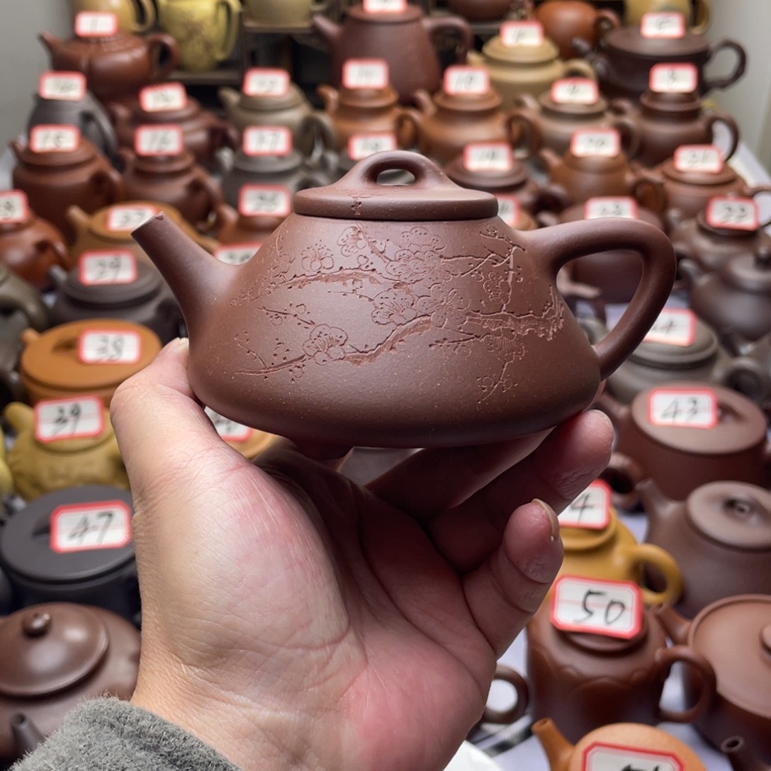 紫砂茶壶宜兴紫砂半手工