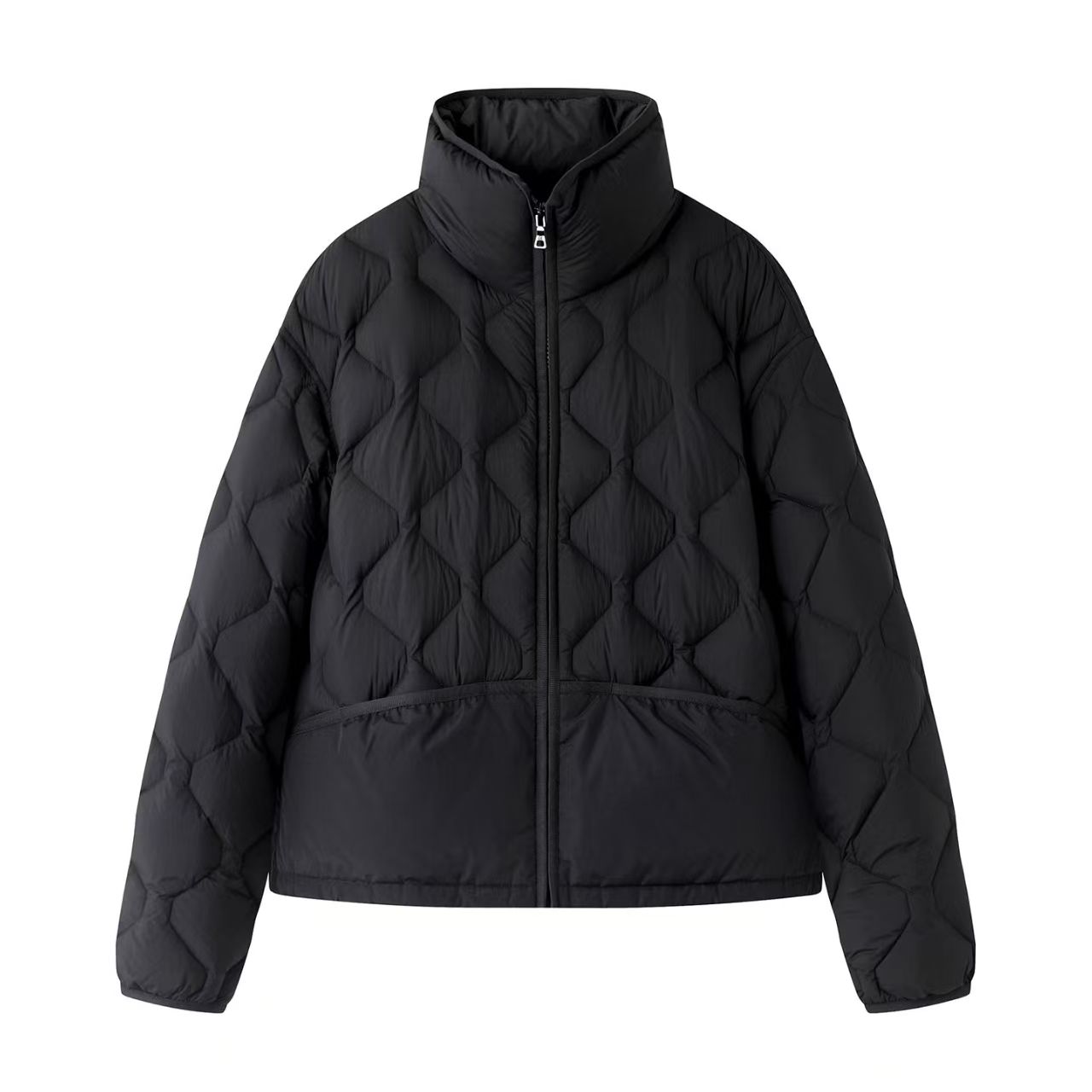 艾诺丝商场同款2025冬装新款时尚立领轻薄短款羽绒服女外套4002