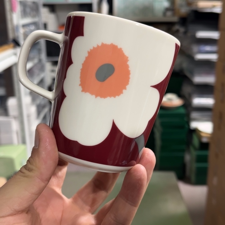 marimekko酒红白花250mlmk