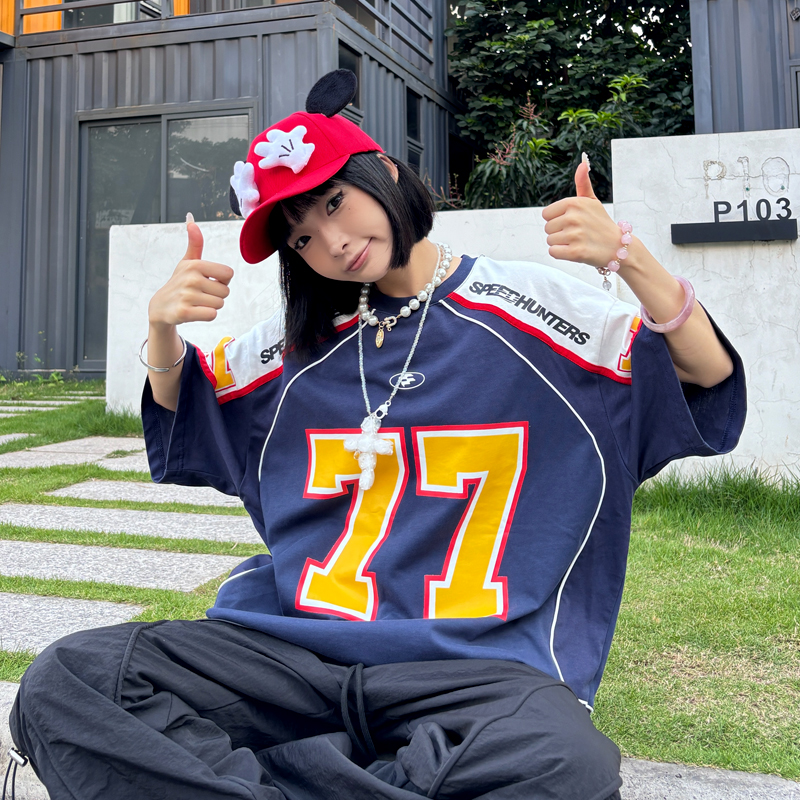 【浮力NO退换】赛道版77纯棉300g重磅潮牌男女短袖