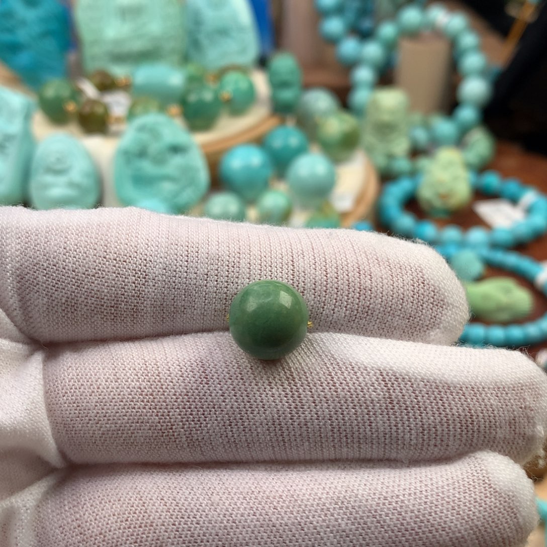 绿松石未镶嵌珠宝奇石10.5mm
