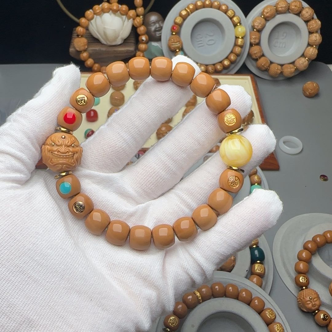 猴头核桃吊坠苦*全品直切猴头手串私人订制