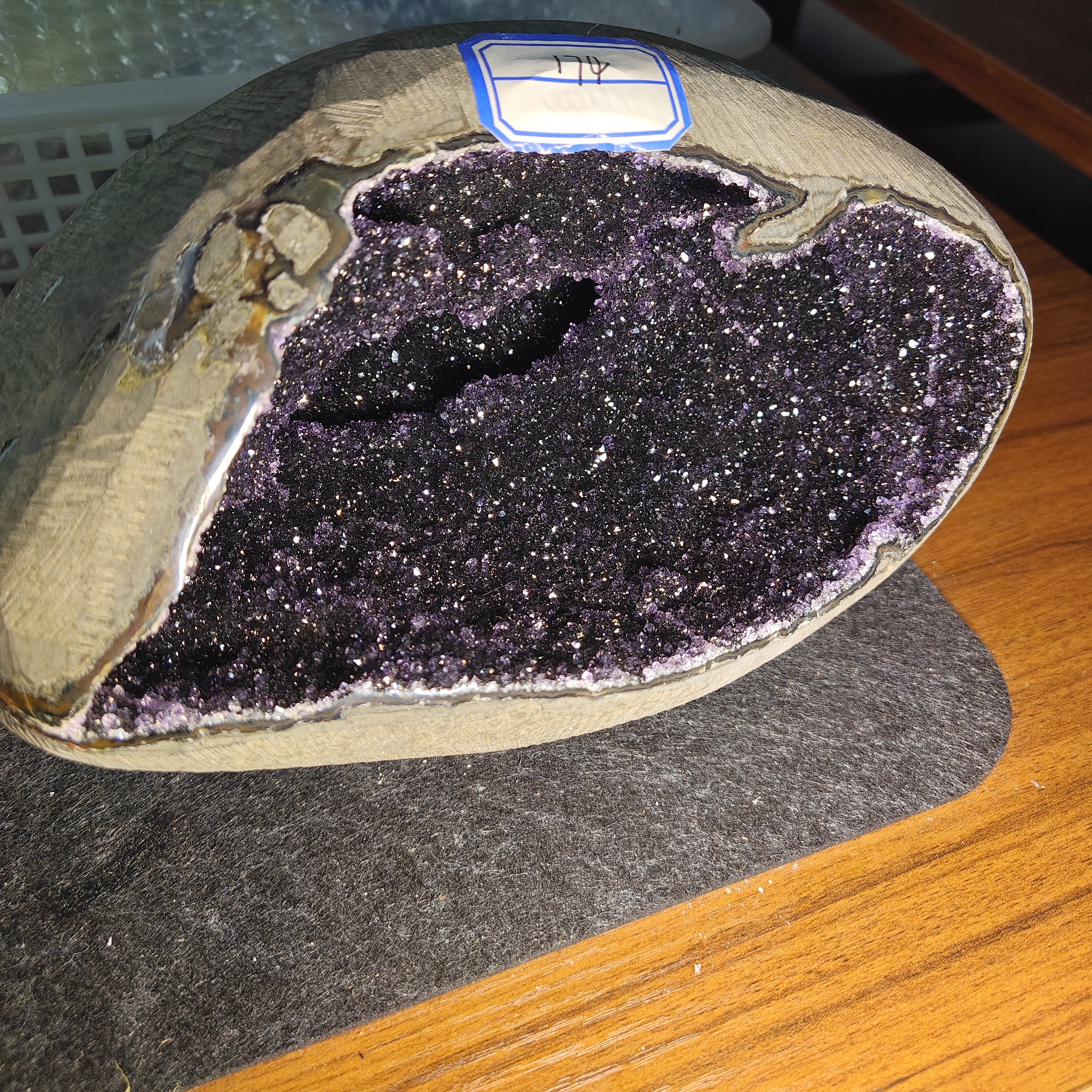 天然紫水晶恐龙蛋原石客厅办公装饰摆件