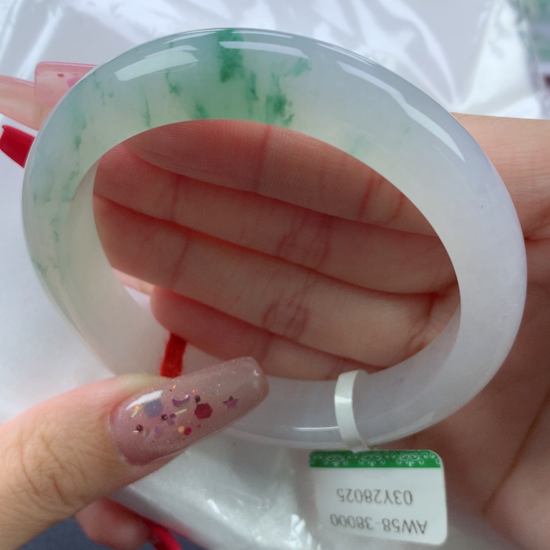 翡翠手镯未镶嵌58.5正圈