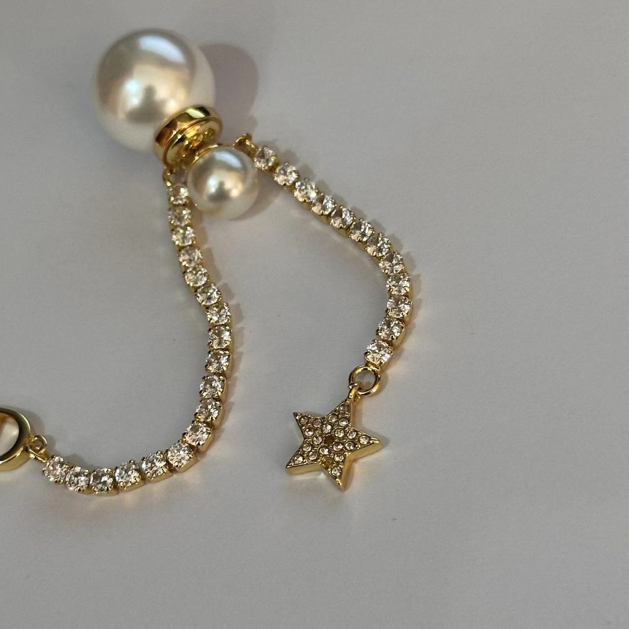 铜合金耳饰 9-9059时尚气质百搭耳钉耳饰小香风2025新款小众气质