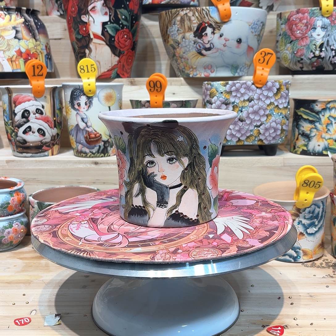 紫砂花盆手工花盆默认微瑕15/12