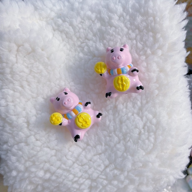 金币猪火腿猪手绘珠