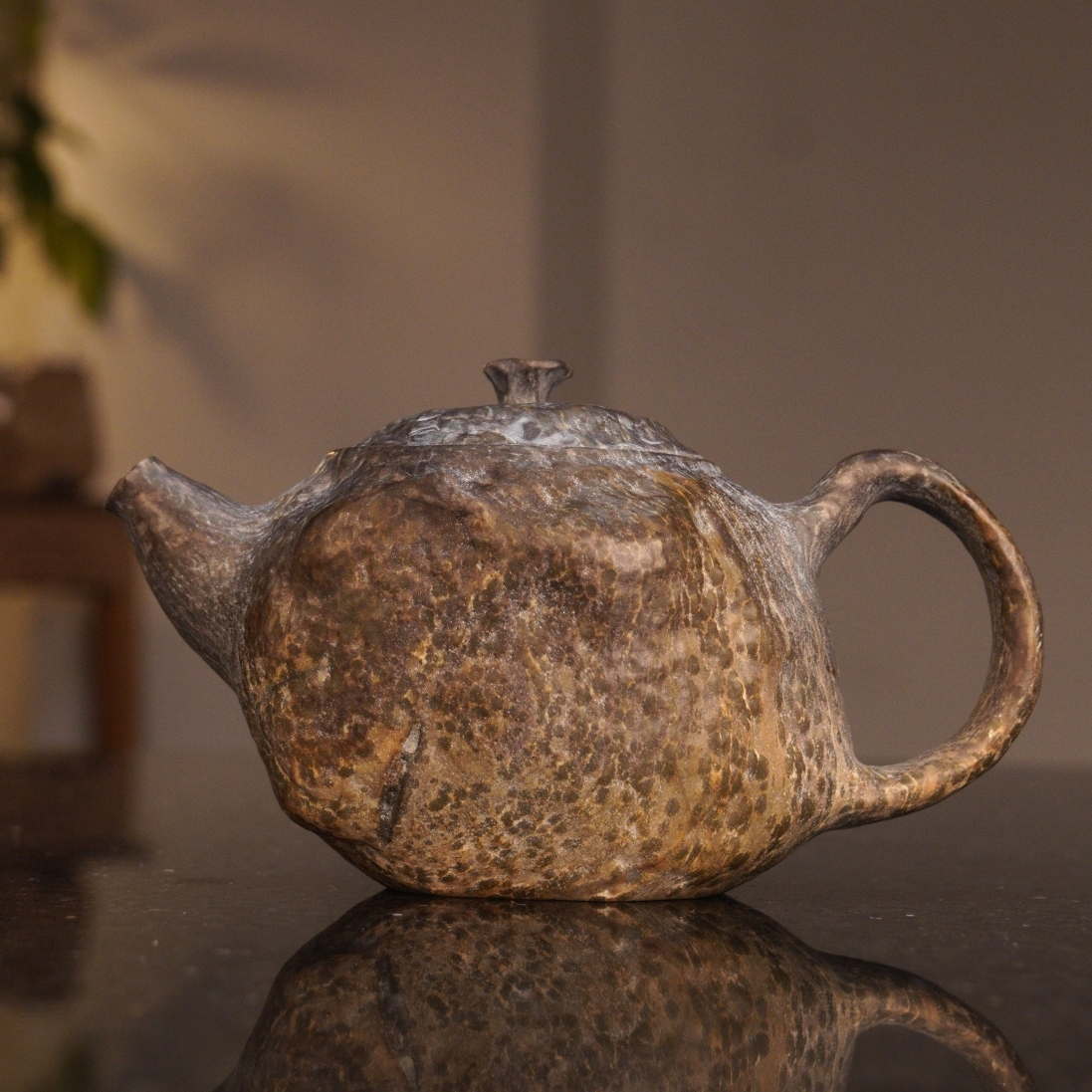 【返璞归真】130cc天然冰碛岩手工石茶壶高端送礼茶器