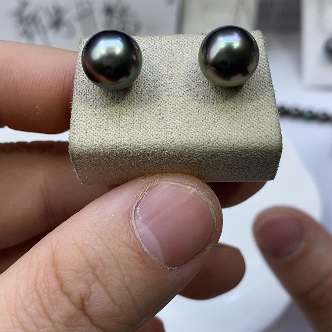 海水珍珠18K金镶嵌耳饰
