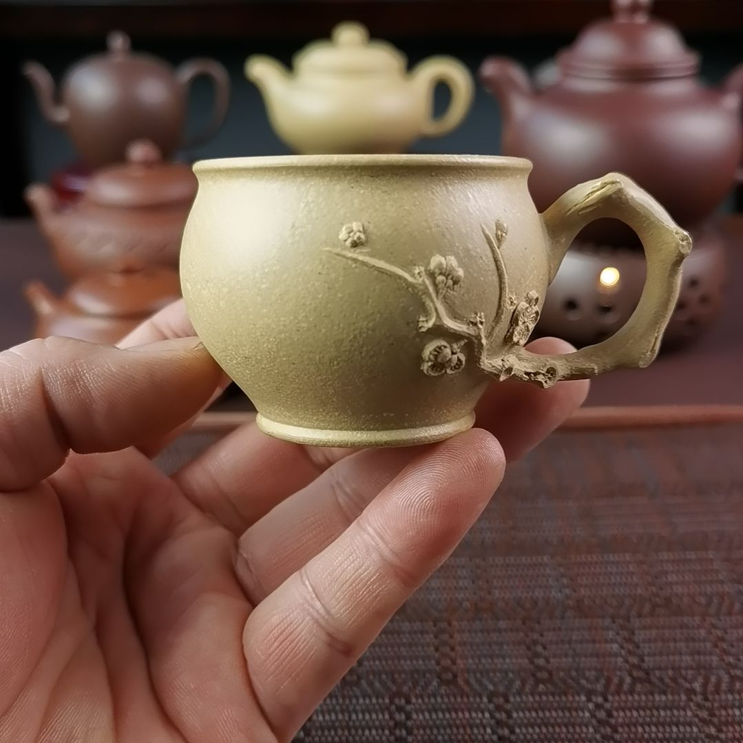 紫砂茶壶黄龙山本山绿梅花杯100CC