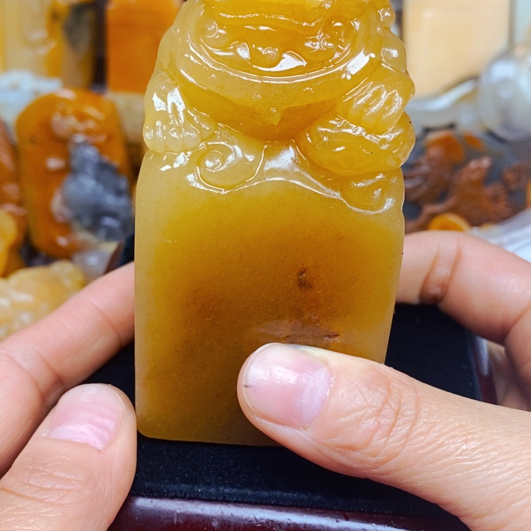 石英质玉（黄龙玉）颈饰未镶嵌