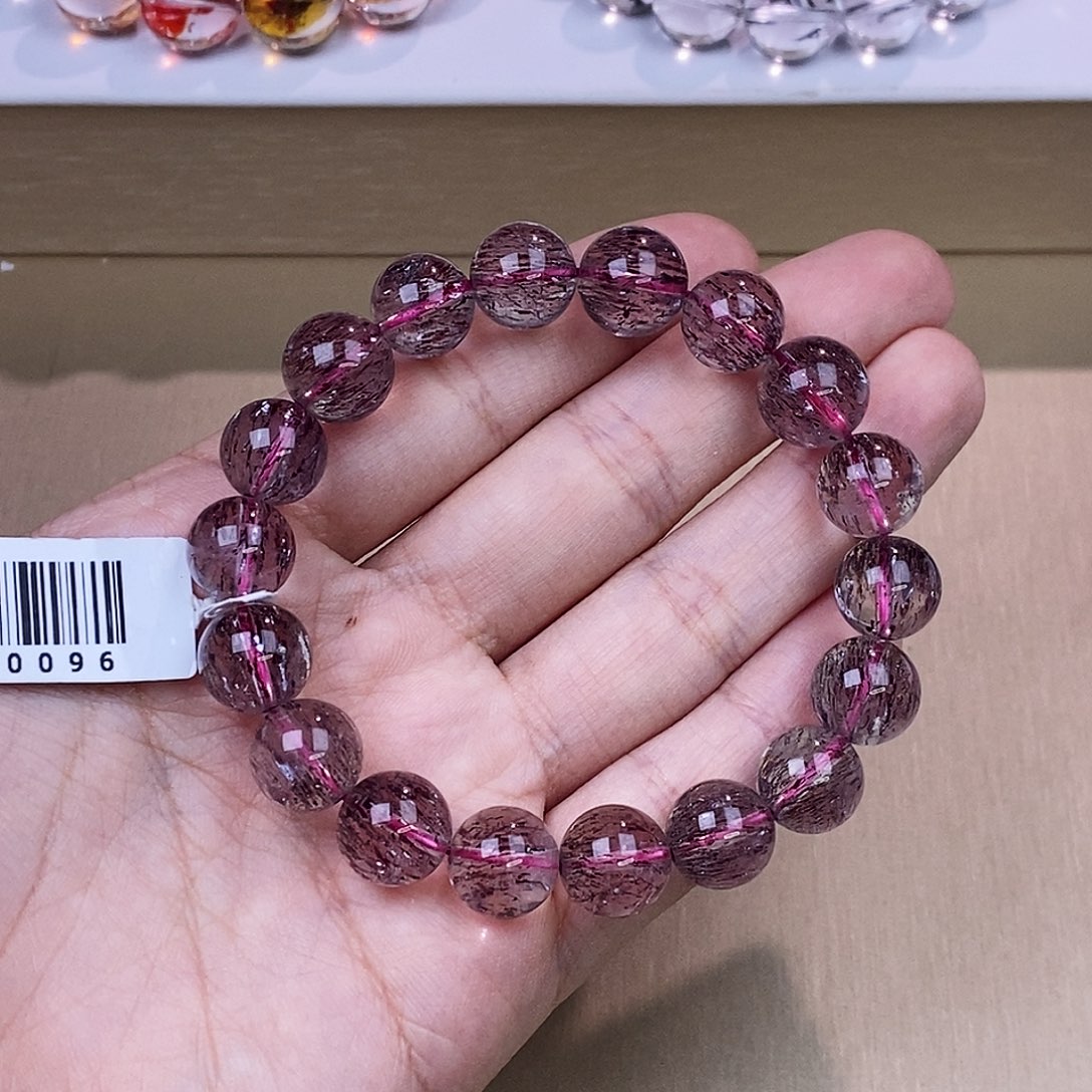 水晶手串未镶嵌彼岸花红超七10mm+