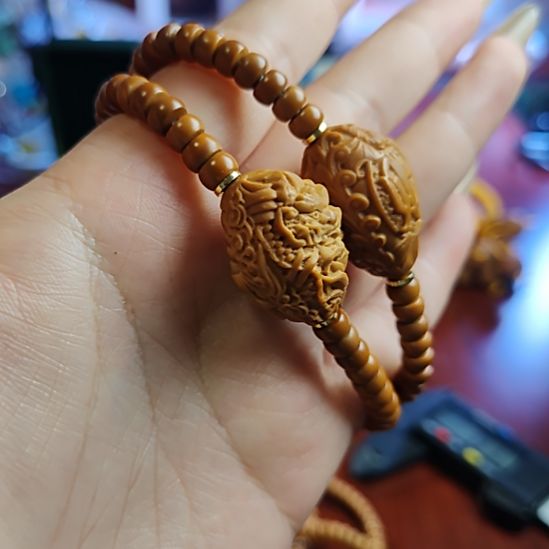 橄榄核手串橄榄核尖单圈核雕款