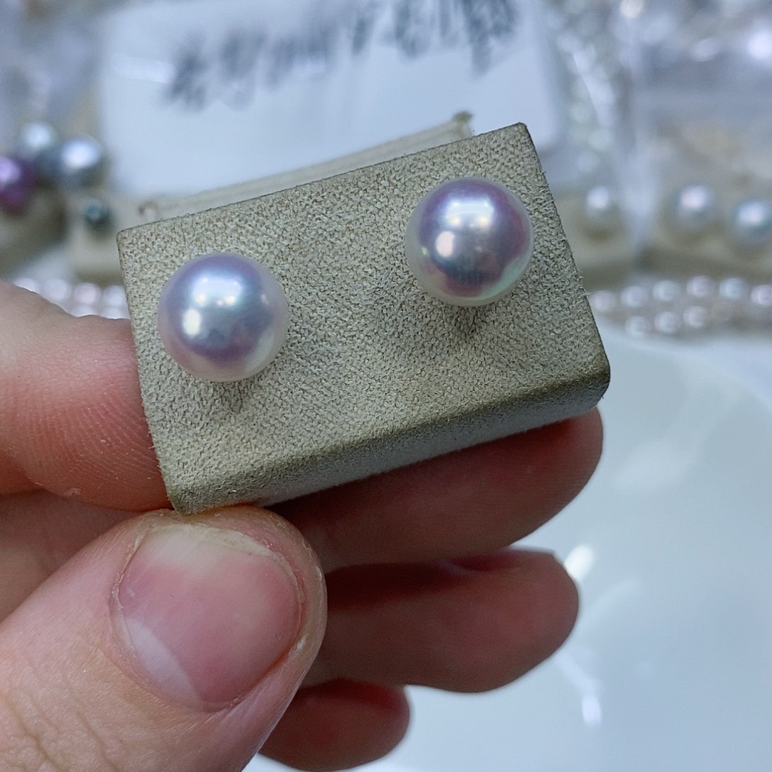 海水珍珠耳饰18K金镶嵌