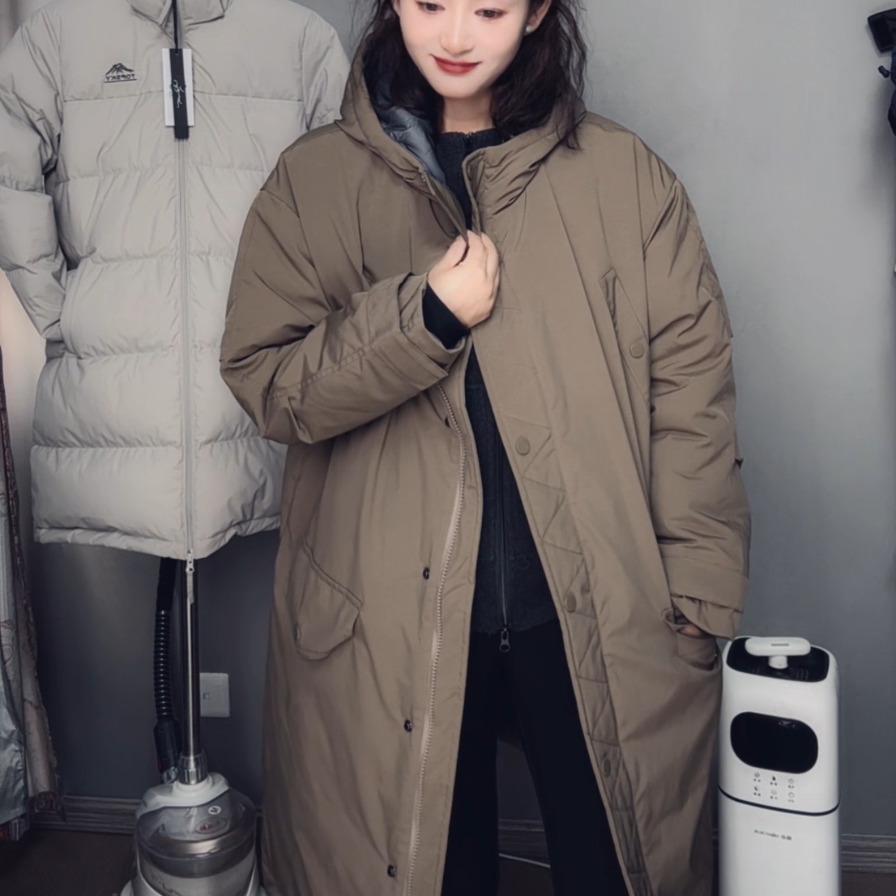 中长款加棉厚款优等品街头风连帽韩版潮流情侣装