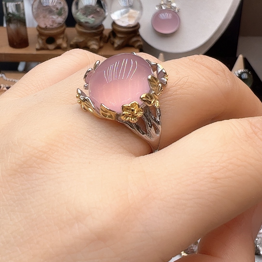 小***闹水晶珠宝半成品银S925镶嵌