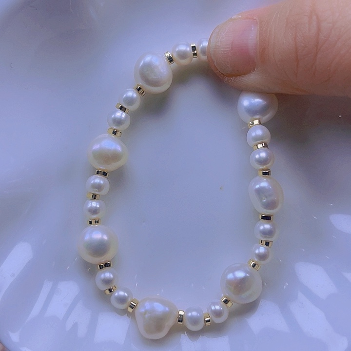 淡水珍珠手绳合金
