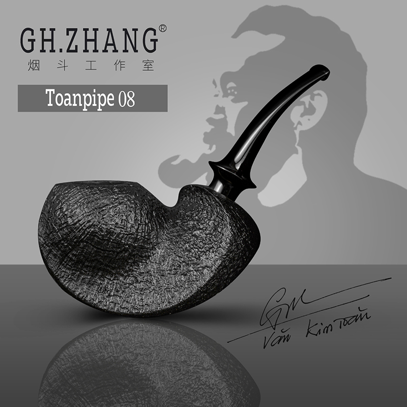 GH.ZHANG & Toanpipe 08阿全大师联名款烟斗河豚石楠木手工烟斗