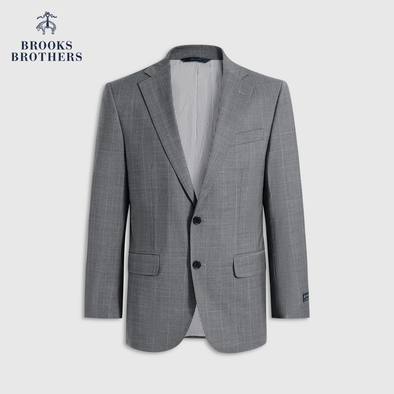 Brooks Brothers/布克兄弟男士25秋冬款绵羊毛立体挺阔西装外套