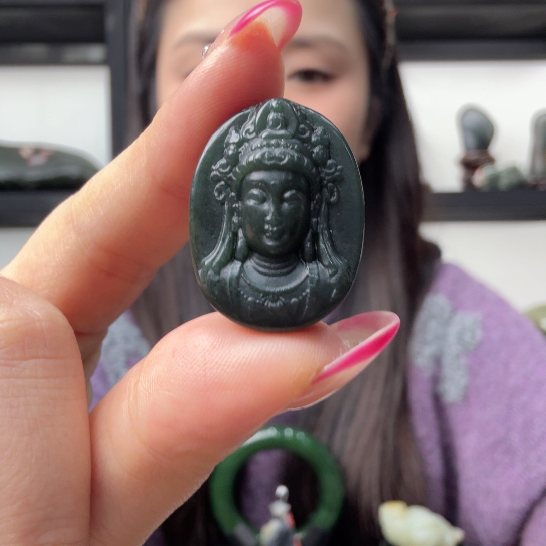 和田玉未镶嵌吊坠(不含链)