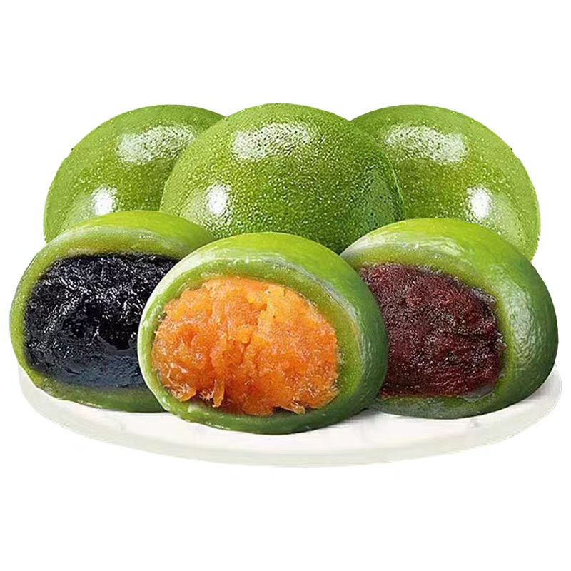 B【3盒团圆福袋】艾草青团 6粒300g一盒【蛋黄肉松味6粒】【黑芝麻味6粒】【红豆沙味6粒】