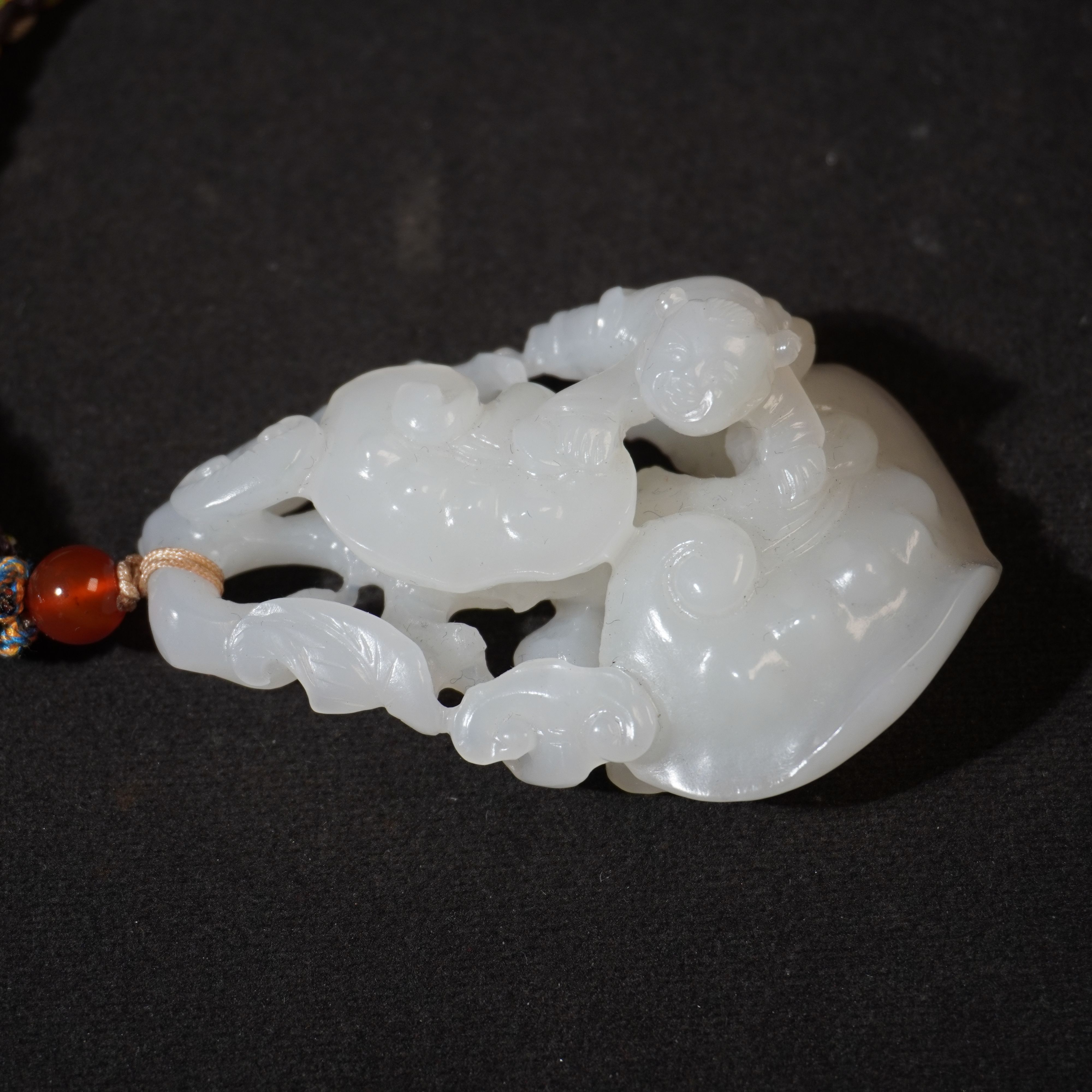 9SE125 清  和田玉手把件