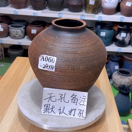 红陶手工制作工艺花盆