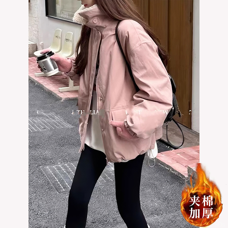 加棉加厚仿羊羔毛女2025冬季韩版宽松093
