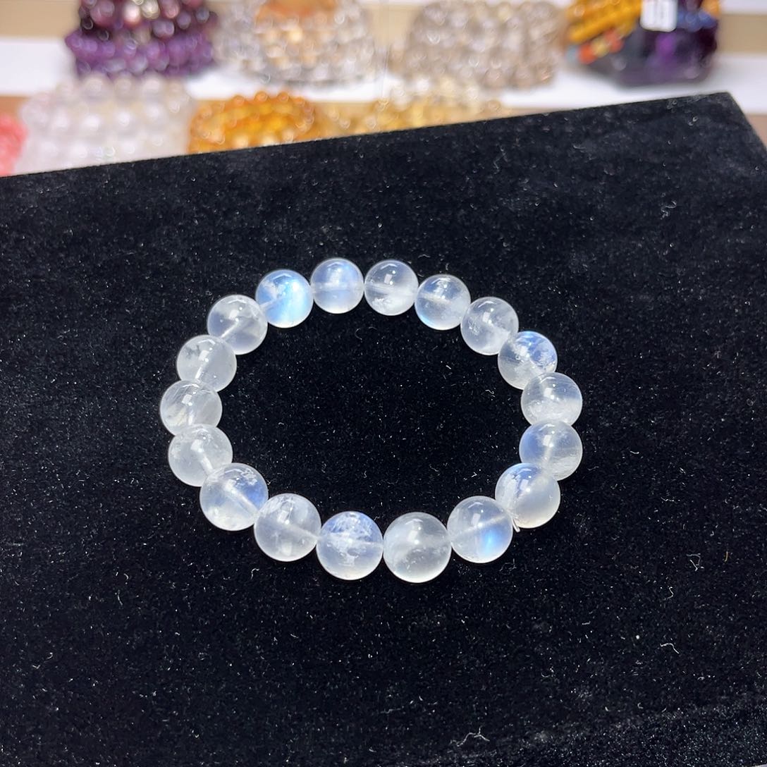 水晶手串未镶嵌玻*猪天然水晶11mm