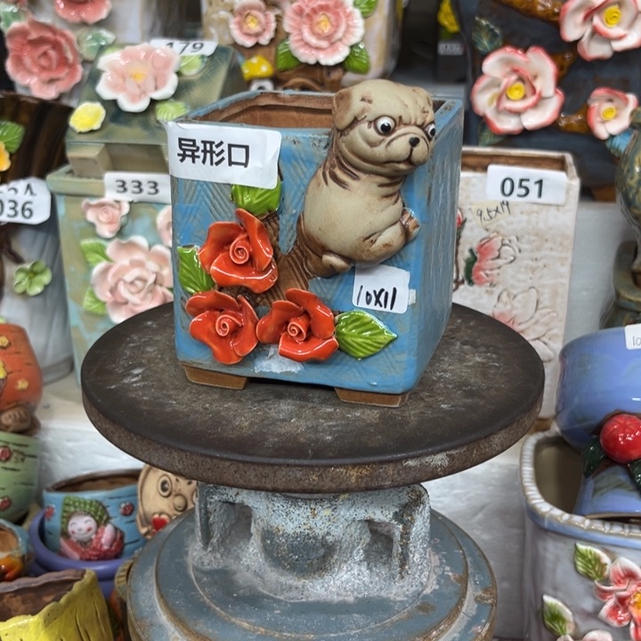 紫砂花盆粗陶材质多肉花盆