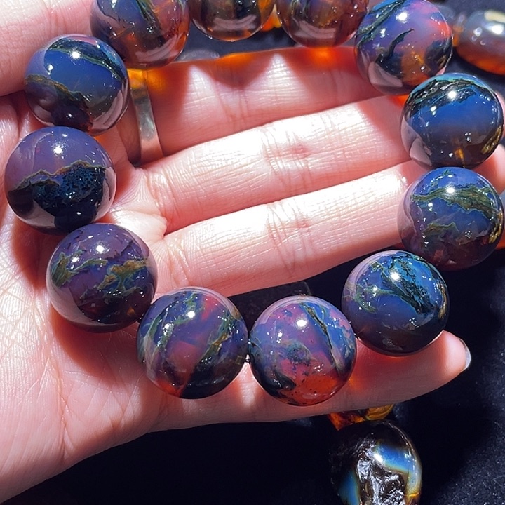 琥珀项圈未镶嵌20mm植物手串