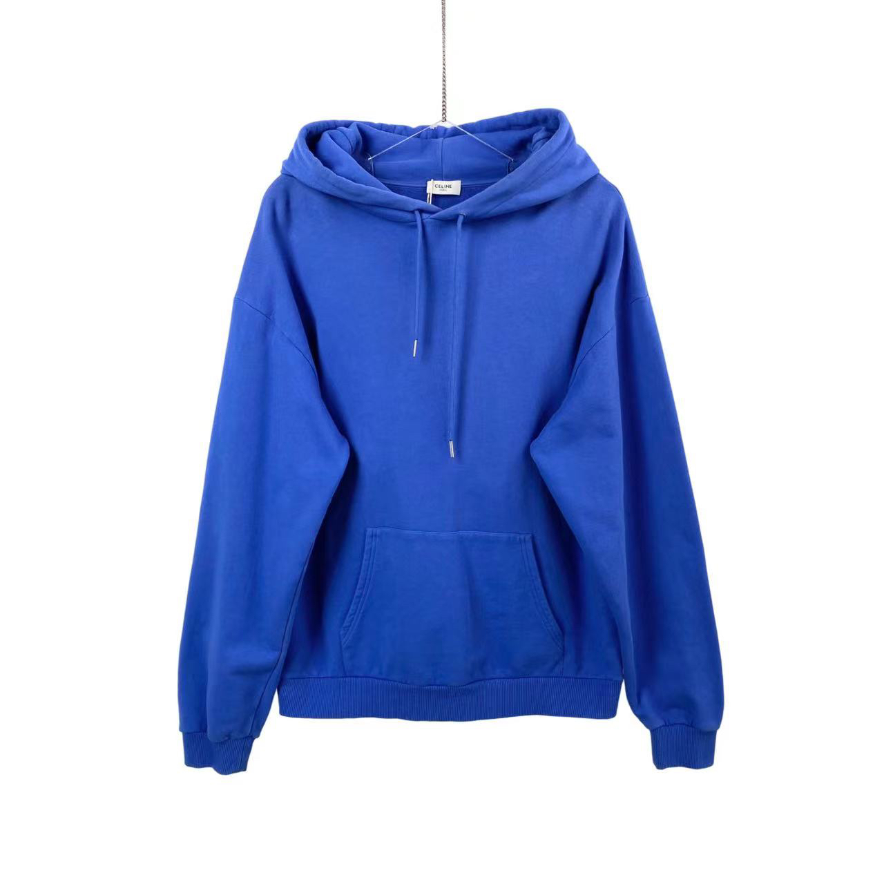 99新 Celine/思琳   pp420 棉 克莱因蓝logo帽衫 l码 98新