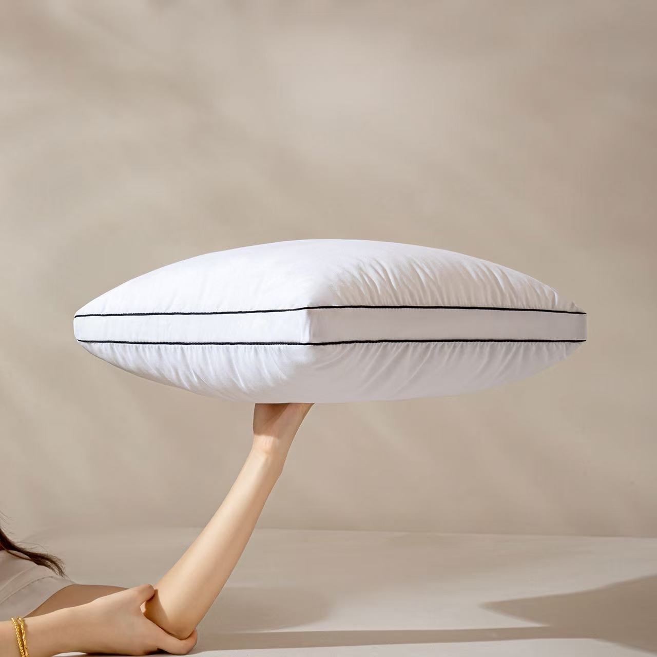 HOEe某朵酒店枕头护颈椎助睡眠枕芯家用一对装不塌陷不变性侧睡枕