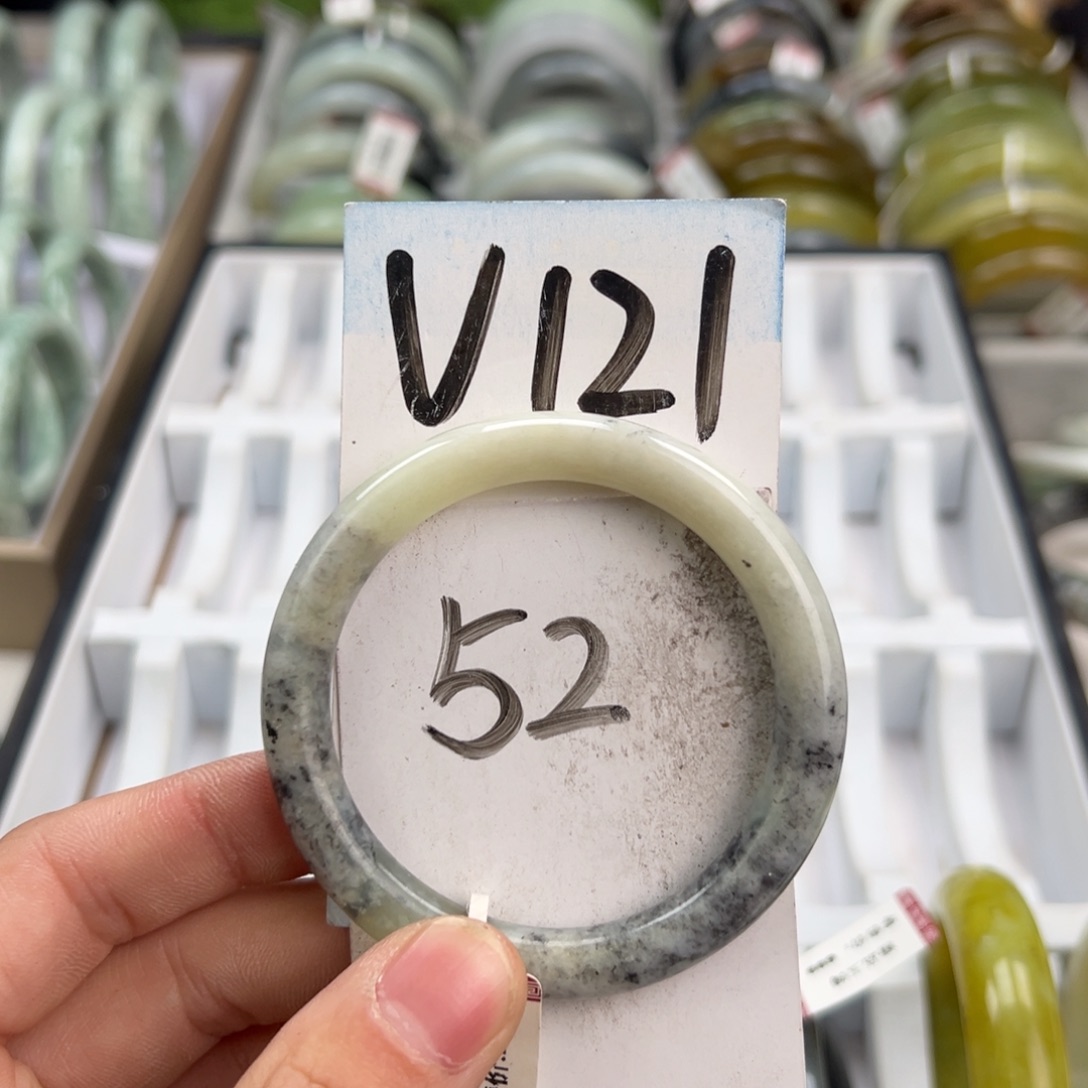 岫玉手镯未镶嵌天然岫玉微瑕