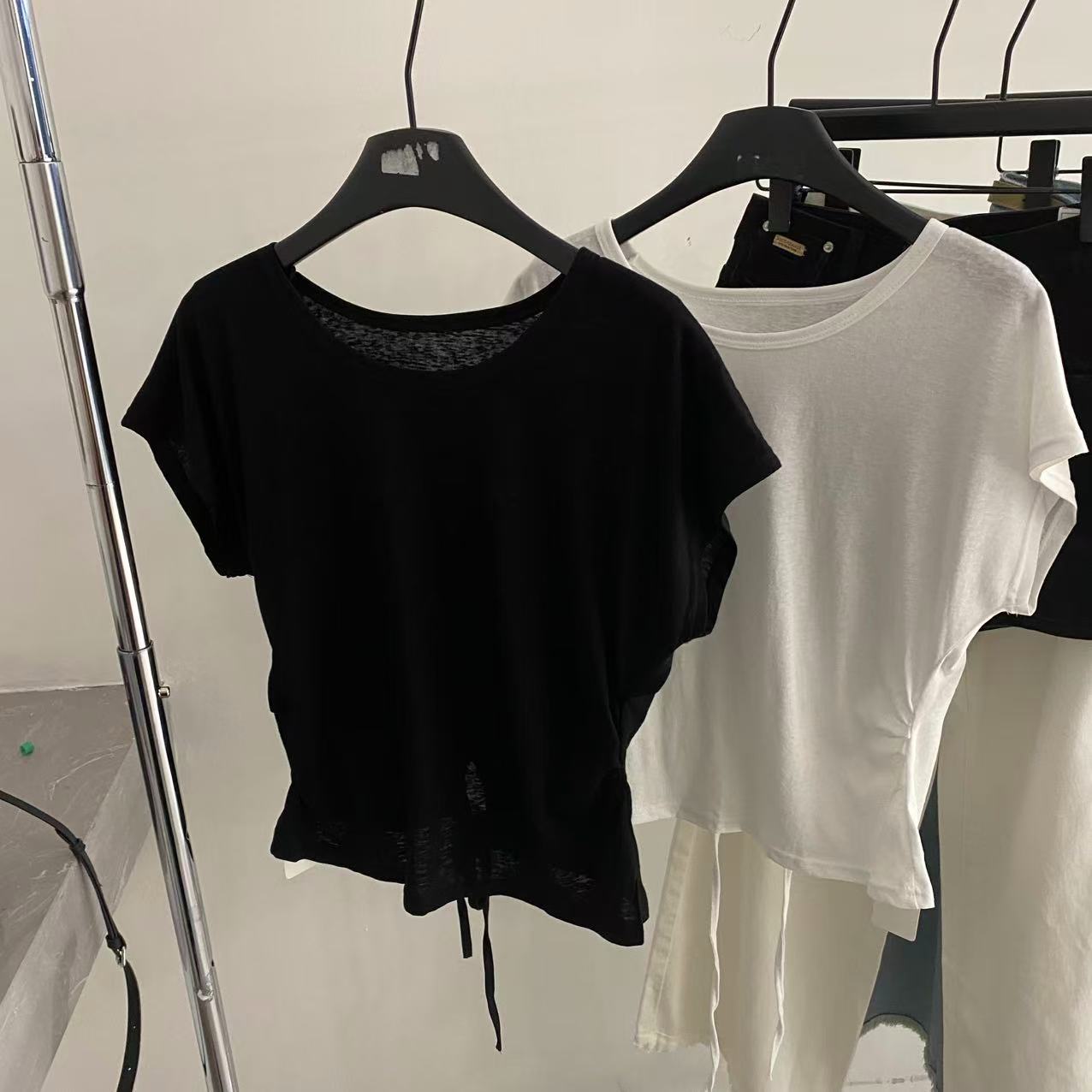 【ARONG阿荣家】上衣05196-黑色白色-F