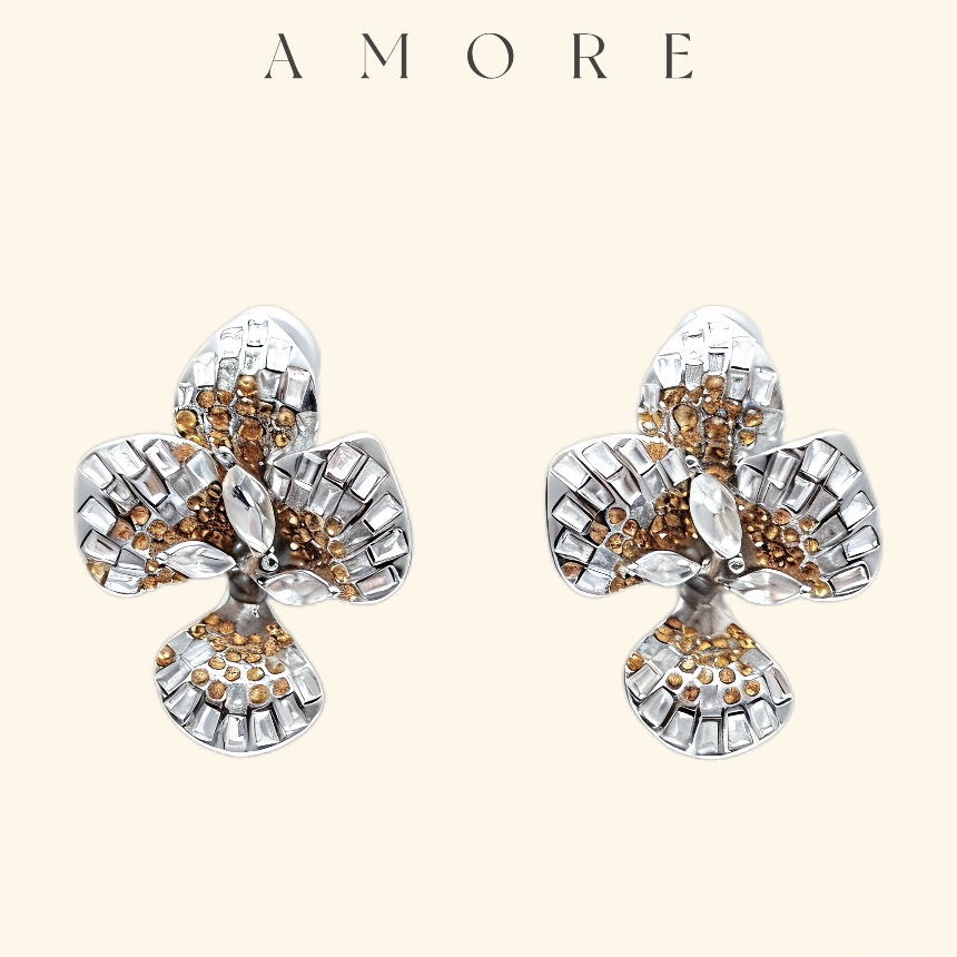 铜合金仿水晶耳饰 铜合金仿水晶耳饰[8103]