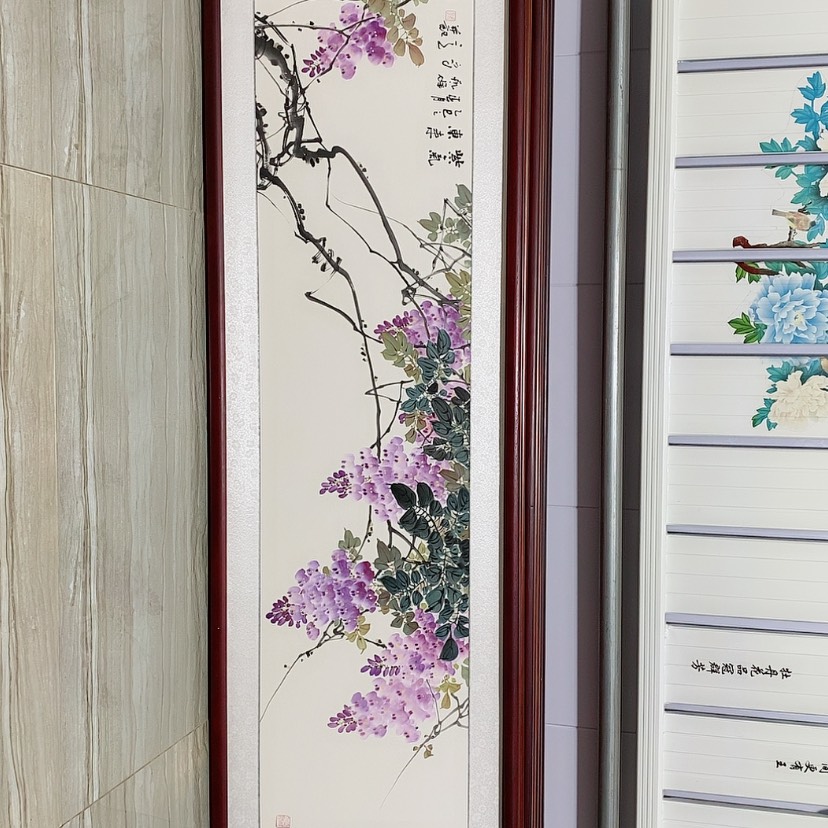 【闪购商品】国画书画作品带框165×50