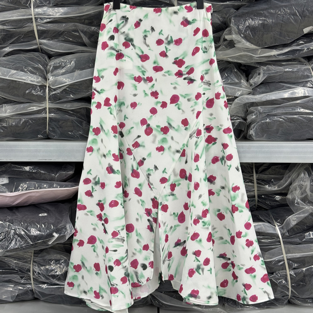 夏季薄款时尚印花显瘦甜美气质法式收腰连衣裙