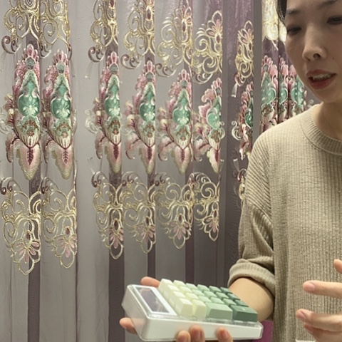 紫色刺绣纱帘5.6米面料