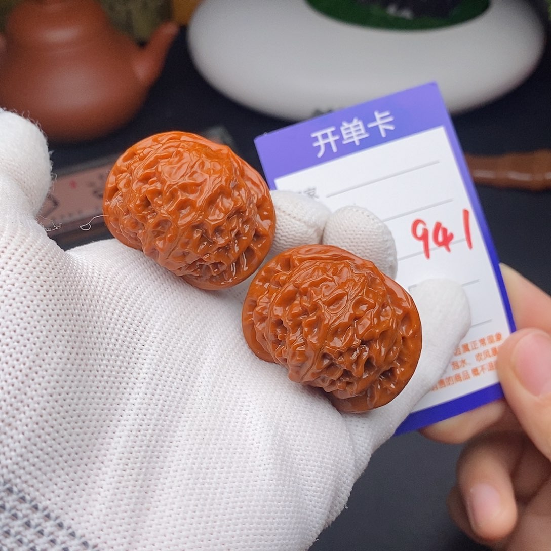 文玩核桃把件40宫灯941